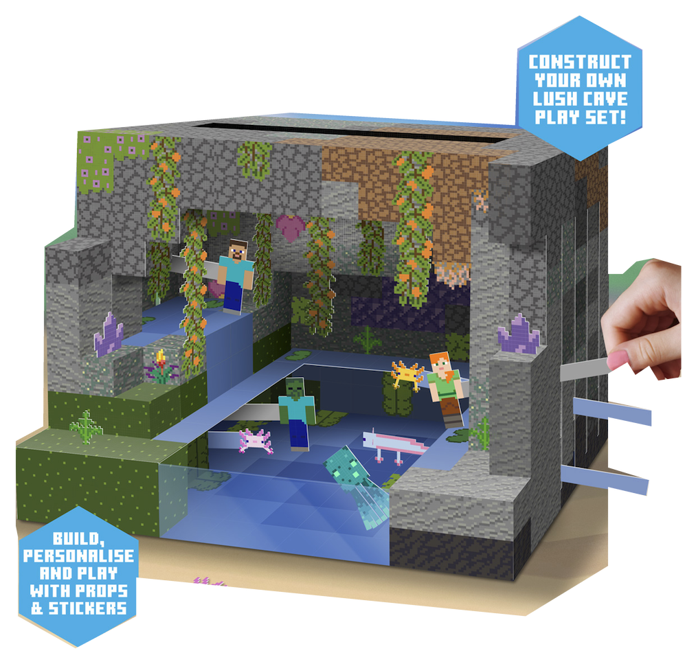 Minecraft — scène 3D assemblée et démonstration de montage
